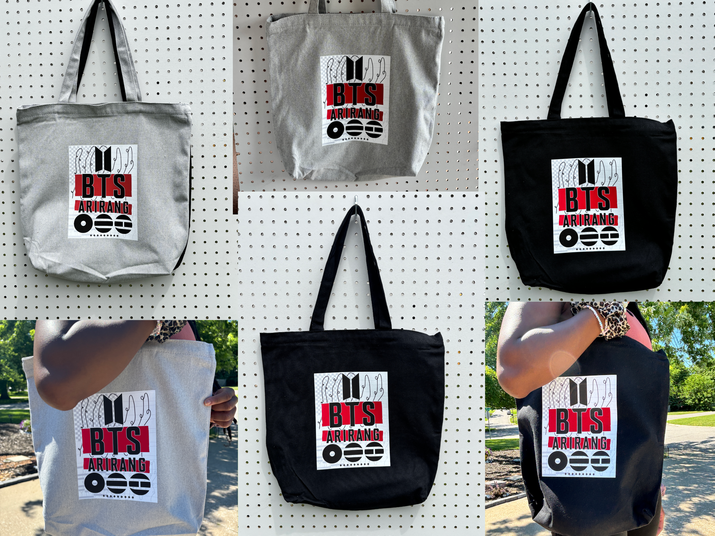 BTS TOTES (ZIPPERED)