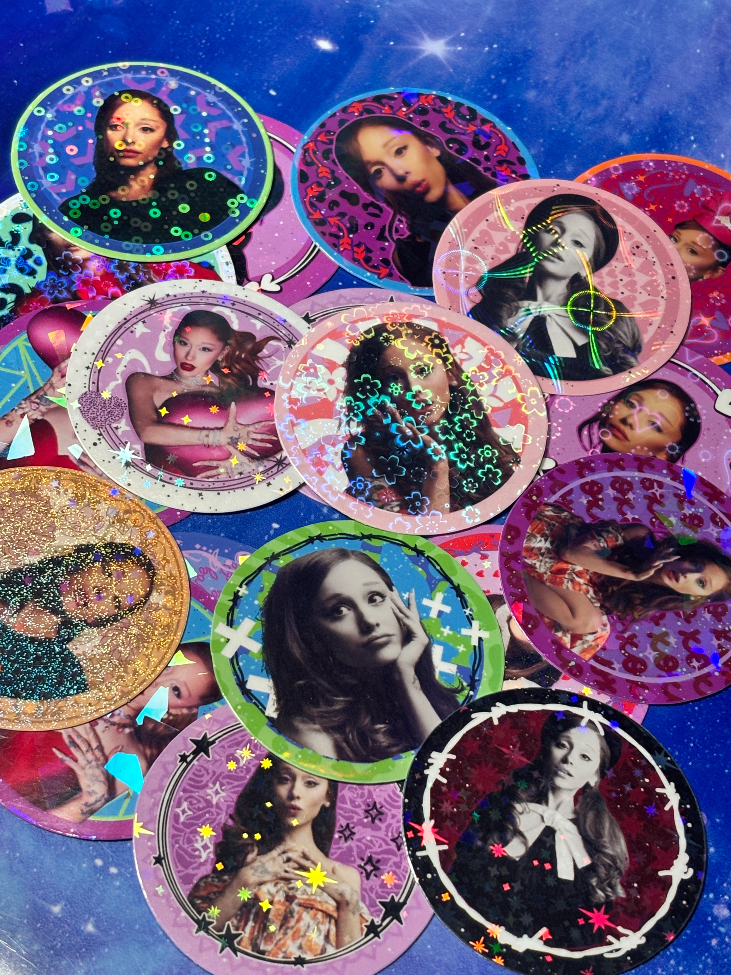 Ariana Grande Sticker Packs! | 8PCS | HOLOGRAPHIC