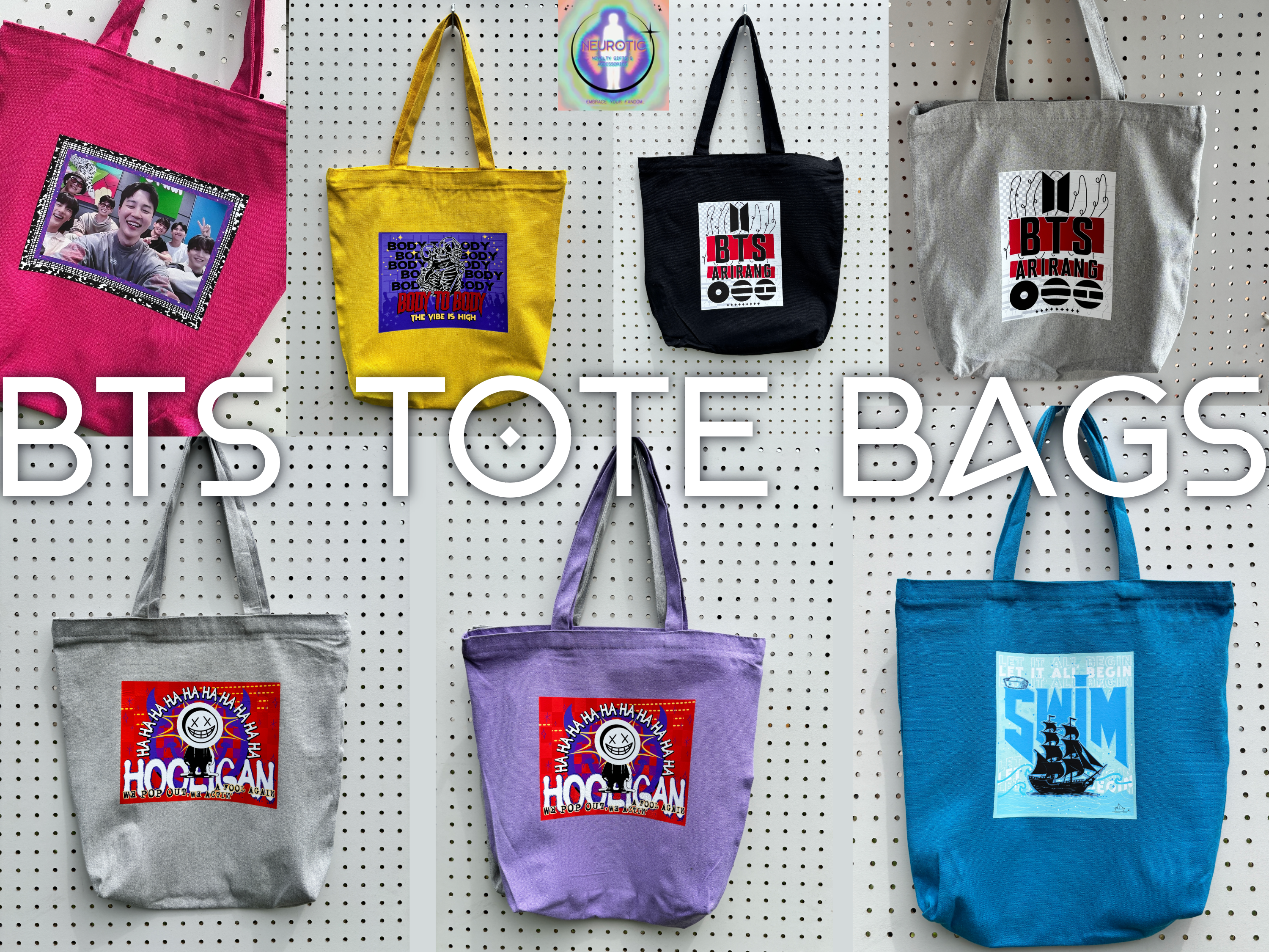 BTS TOTES (ZIPPERED)
