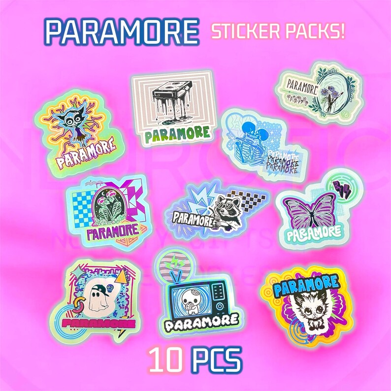 Paramore inspired Sticker Packs! (10PCS)