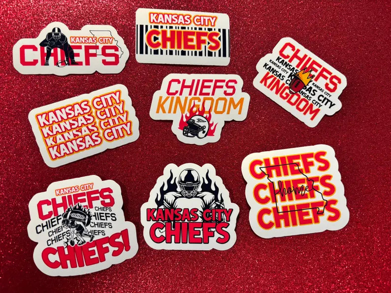 Chiefs inspired Sticker Packs! | 8PCS!