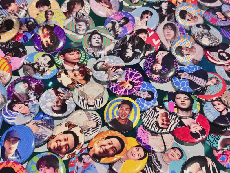BTS inspired Button Packs! (Randomized! 7PCS | Options: 1.25" / 2.25”)